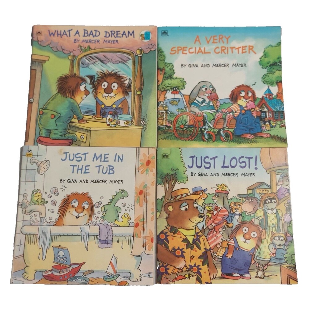 Mercer Mayer Paperback Books Vintage 1990's Lot 4 Bad Dream Critter Lost Tub